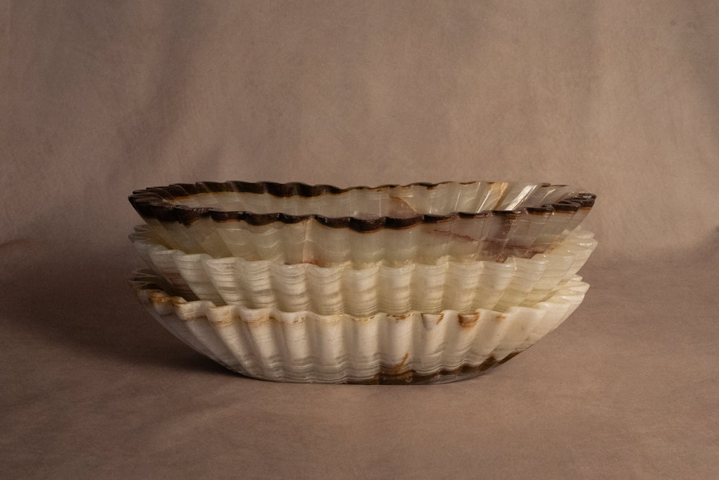 Fluted Bowl - Light Green Onyx