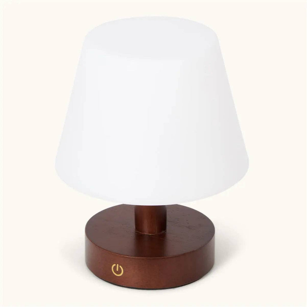 Teddy Dark Brown Wooden Rechargeable Table Lamp | Dimmable & Cordless with 80 Hours Battery Life