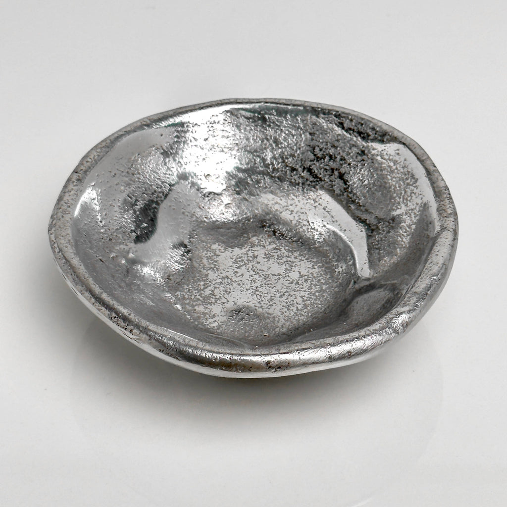 Silver Textured Serving Bowl