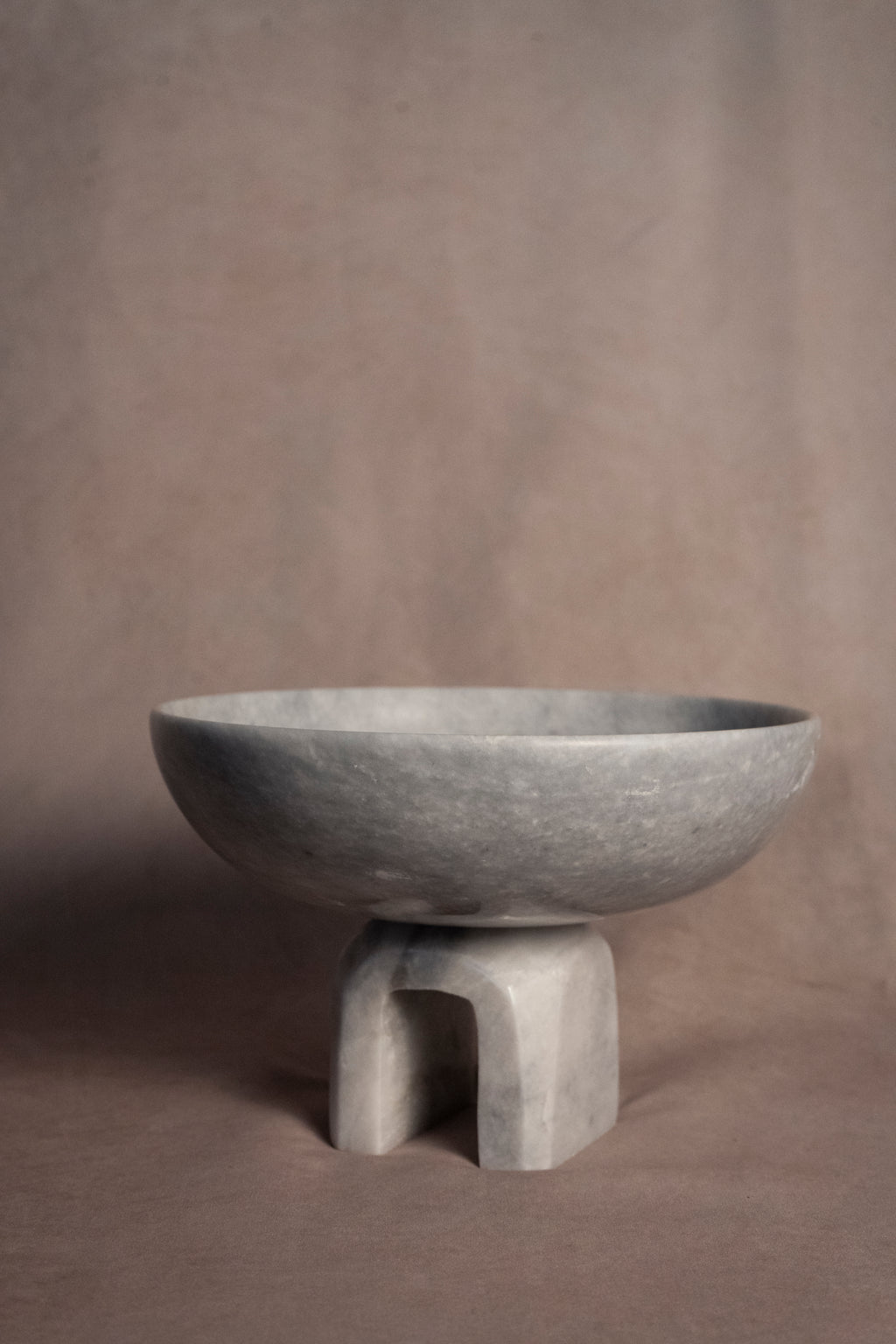 Raised Arched Bowl - Marble - Sunny Gray