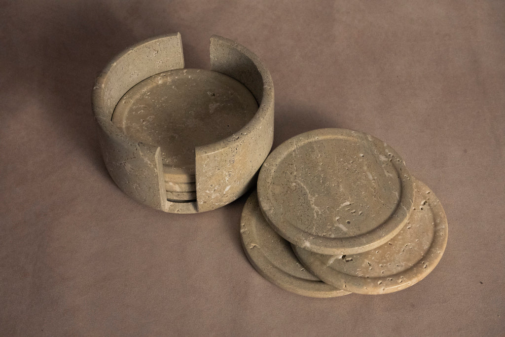 Coaster Set - Travertine