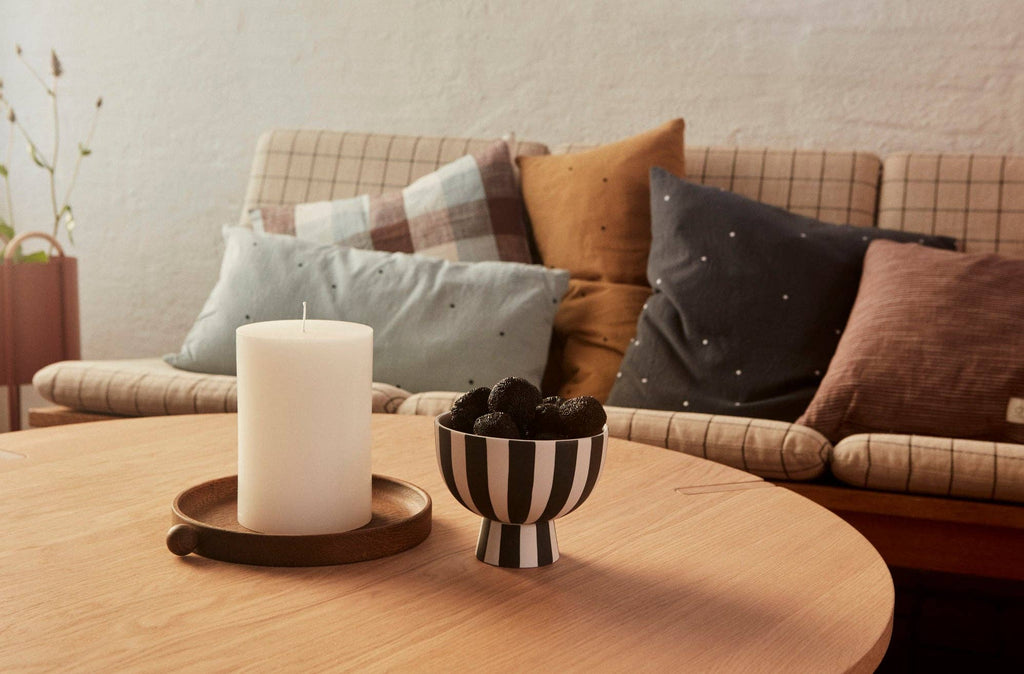Inka Wood Tray Round - Small - Dark