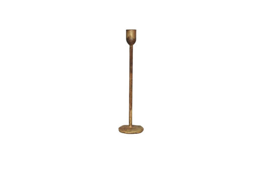 Candle Holder H 9" x Dia 2.25" Old Brass