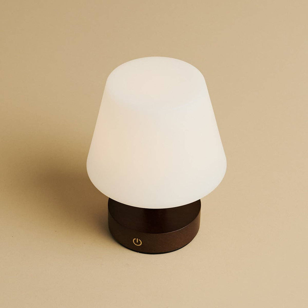 Teddy Dark Brown Wooden Rechargeable Table Lamp | Dimmable & Cordless with 80 Hours Battery Life