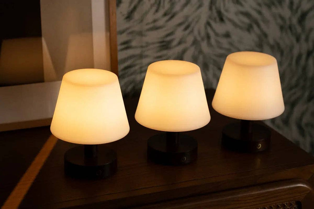 Teddy Dark Brown Wooden Rechargeable Table Lamp | Dimmable & Cordless with 80 Hours Battery Life