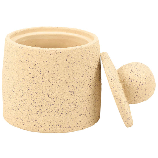 Large Speckled Cement Jar