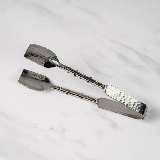 SS & Gold Dots Tongs