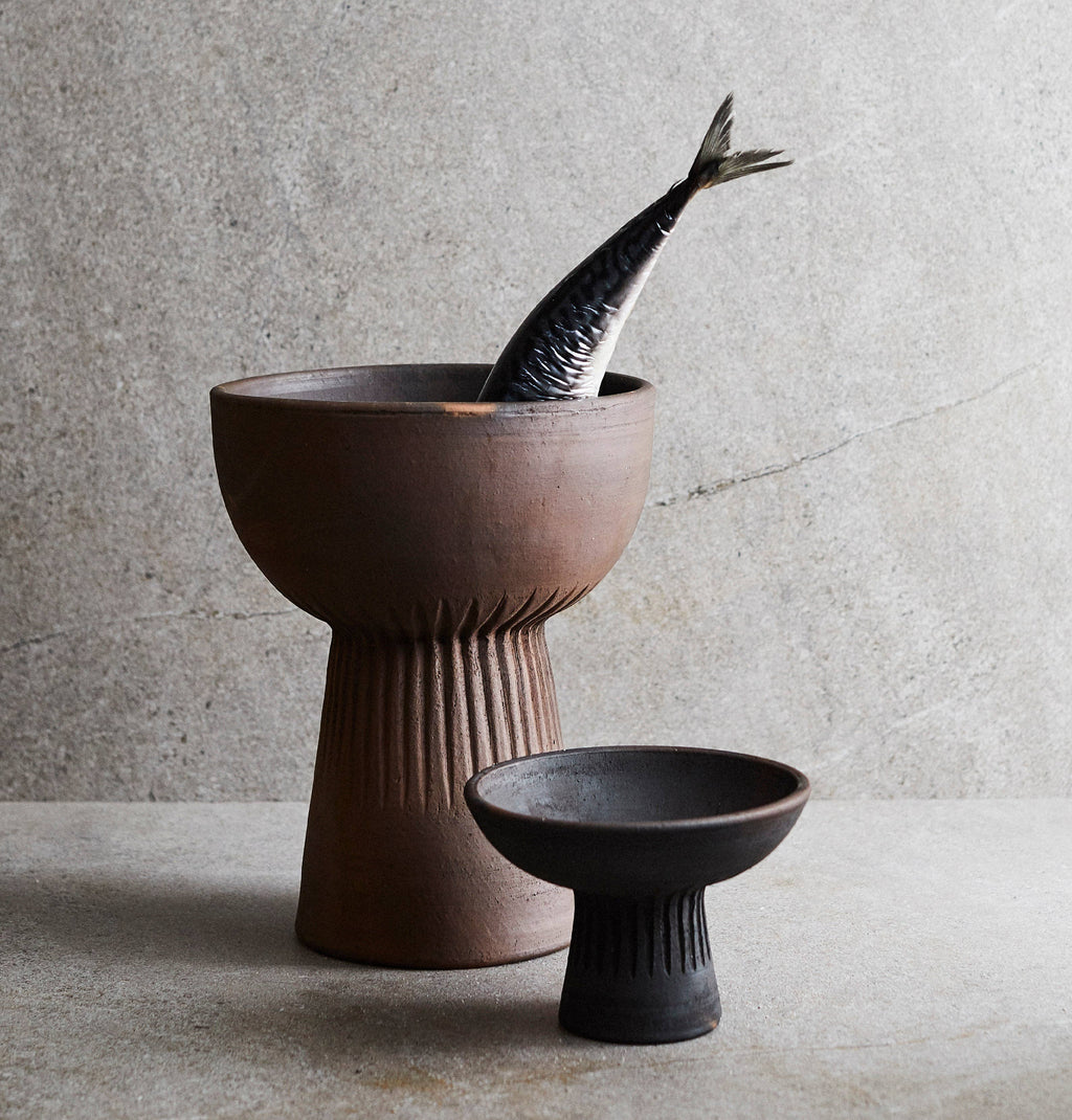 Bowl Fire L - Brown / Black Terracotta - Indonesia