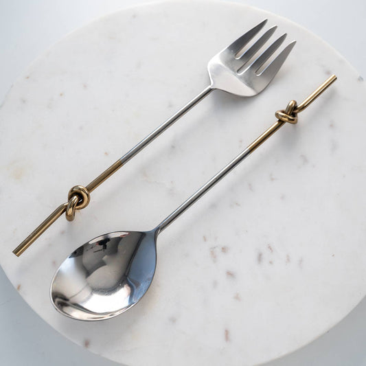 SS Gilded Knot Handle Servers