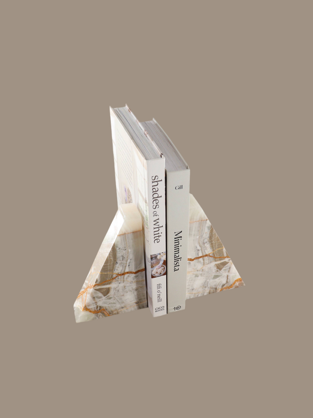 Green Polished Onyx Bookends