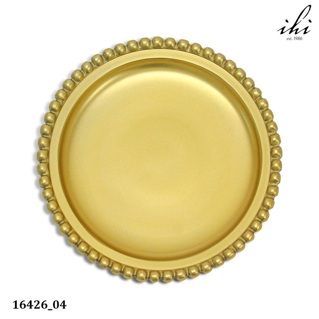 GOLD BEAD ROUND TRAY