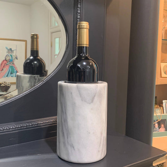 Marble Utensil Holder, White, 4.75" x 4.75" x 7"