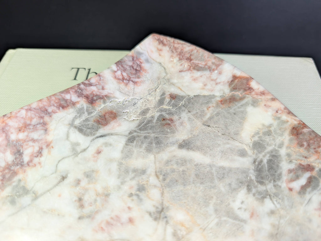 Decorative Stone Tray Hand Carved from Marble, Candy Dish