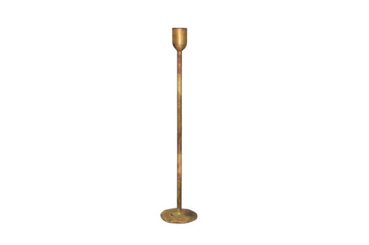 Candle Holder H 12" x Dia 2.25" Old Brass