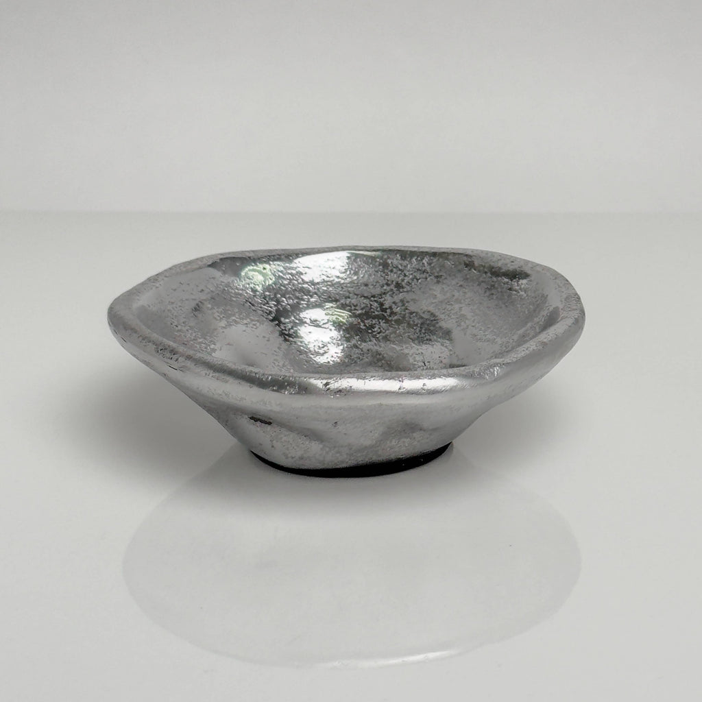 Silver Textured Serving Bowl