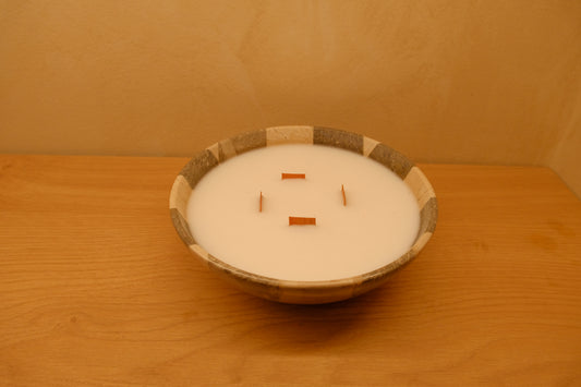Classic Checkered Bowl Candle