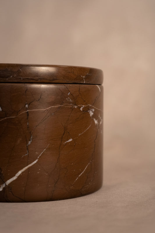 Round Keepsake - Chocolate Marble - Marble Box