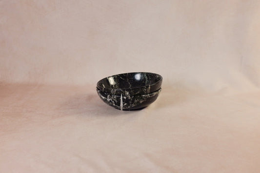 Classic Large Bowl in Black Zebra - Marble