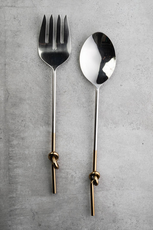 SS Gilded Knot Handle Servers