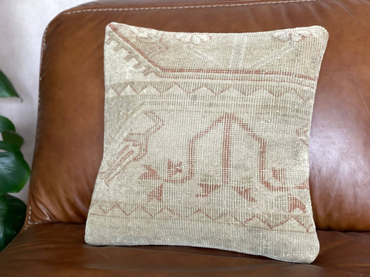 Vintage Turkish Rug Pillow - Miray