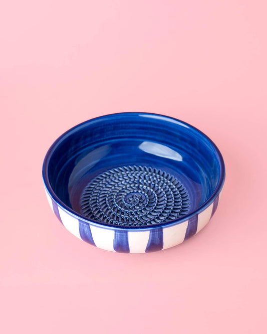 Garlic Grater Bowl for Kitchen & Home - Medium Blue Coast
