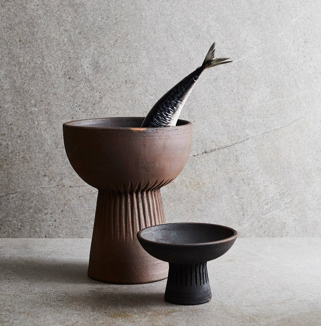 Fire Terracotta Pedestal Bowl