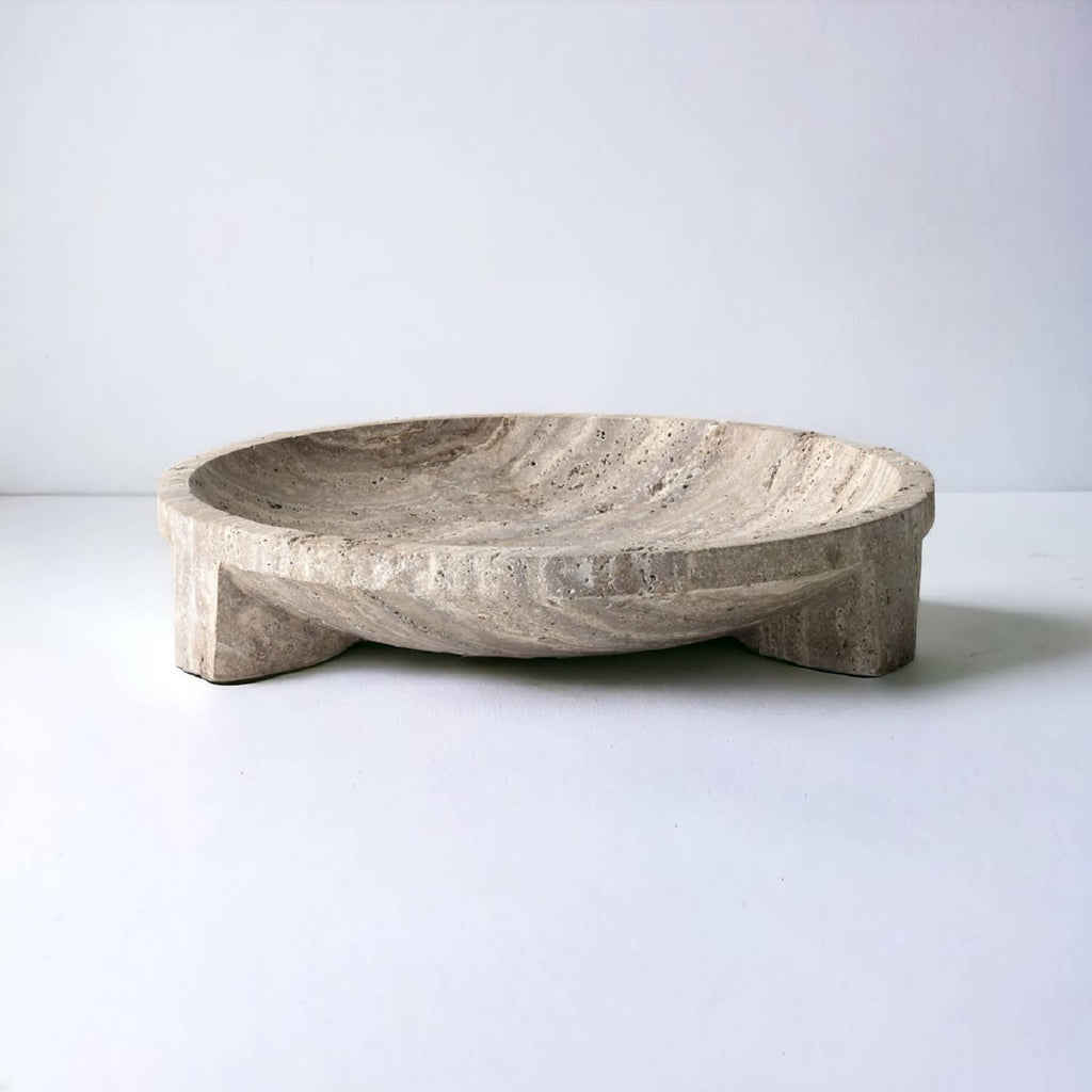 Travertine Bowl Small Cream