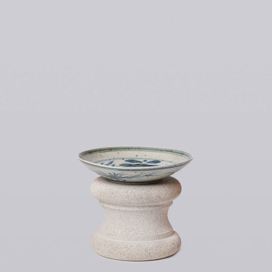 Small Blue and White Porcelain Floral Bouquet Dish