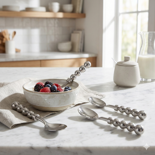 Silver Beaded Spoon