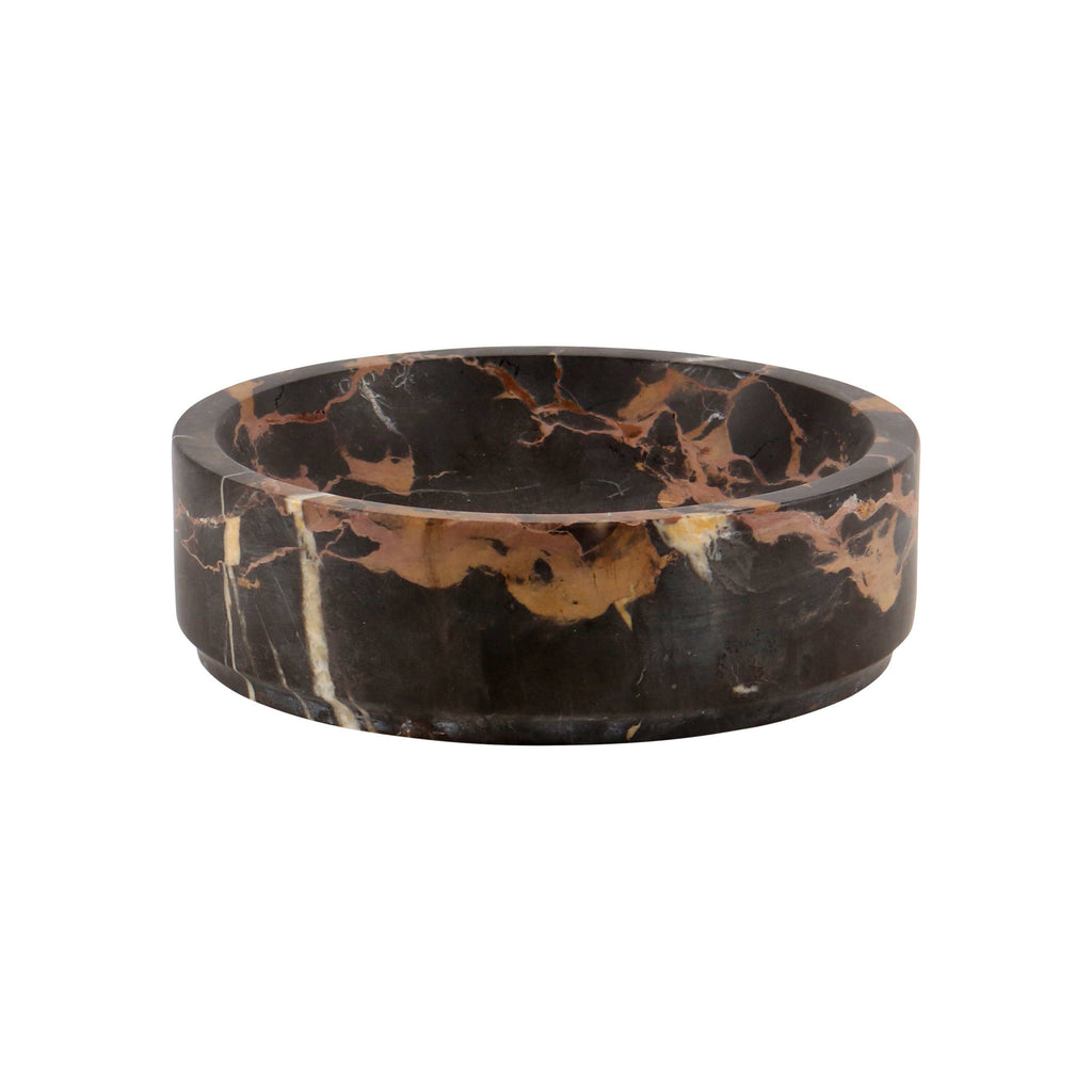 Platanus Collection Black & Gold Marble 8" Honed Finish