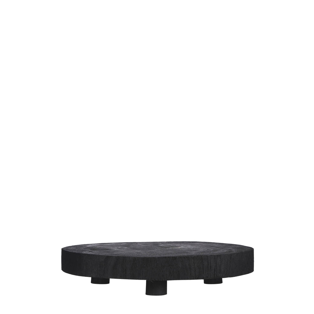 Large Bink Wood Black Pedestal 11.8"