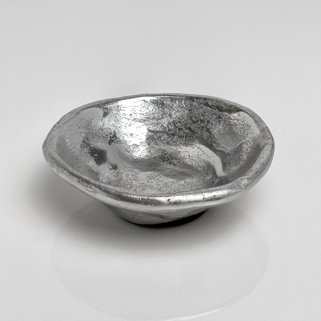 Silver Textured Serving Bowl