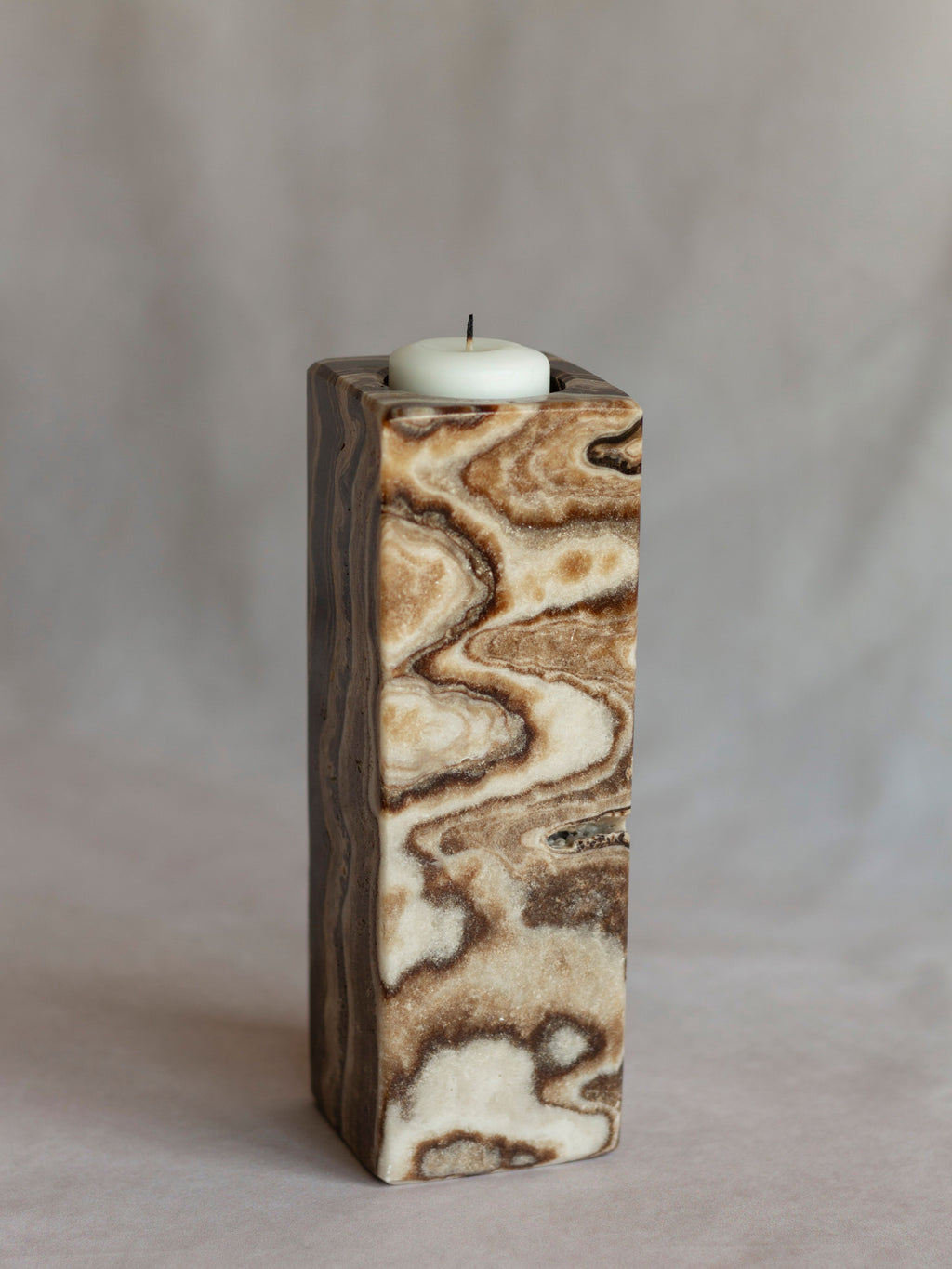Chocolate Onyx Candle Holders