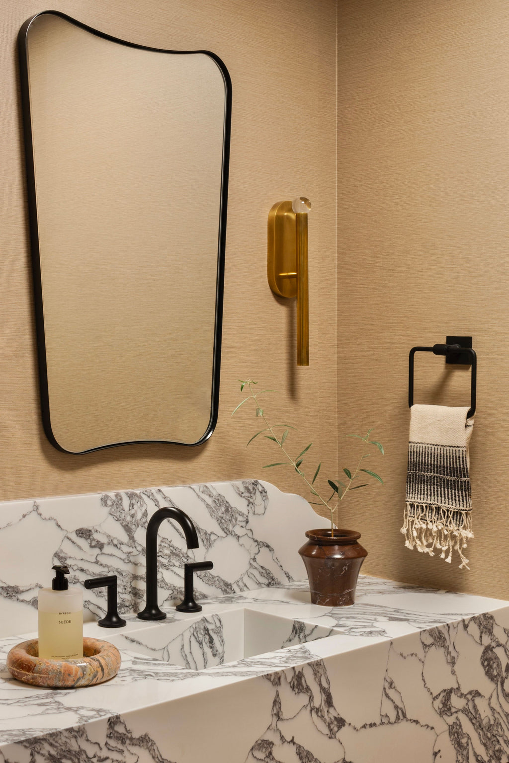 Marina Marble Angled Vase