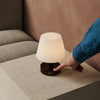 Teddy Dark Brown Wooden Rechargeable Table Lamp | Dimmable & Cordless with 80 Hours Battery Life