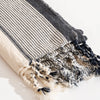 Turkish Hand/Dish Towels Peshtemal - Striped Black