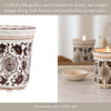 Jasmine Brown and White Ceramic Scented Candle