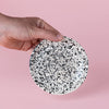 Small Ceramic Garlic Grater Plate - Black & White - Galaxy