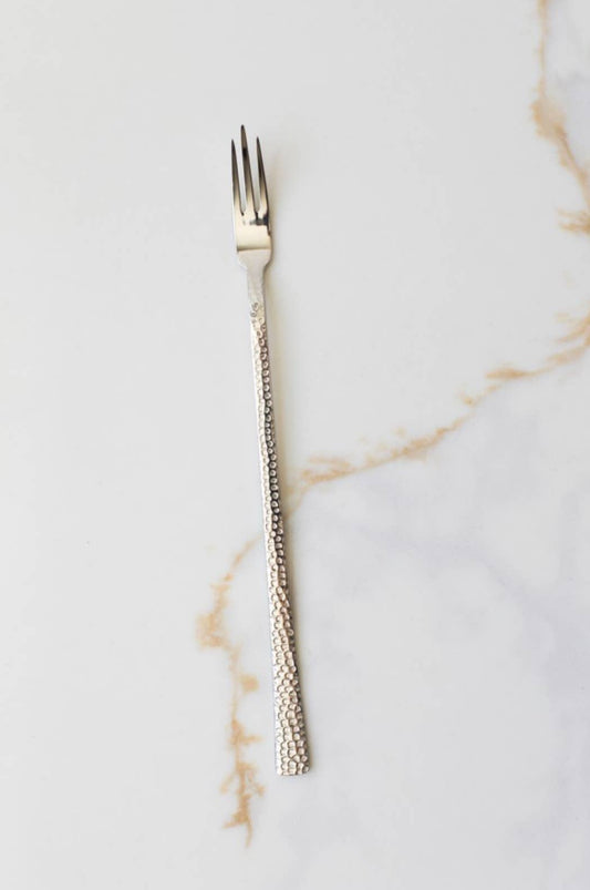 Hammered Stainless Steel Fruit Fork or Spoon