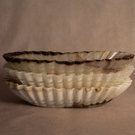 Heirloom Fluted Bowl - Light Green Onyx - Medium