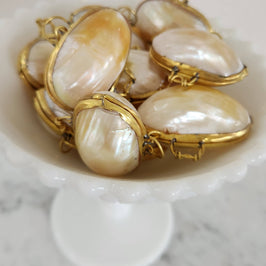 Mini Gold Mother of Pearl Trinket Box