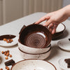 Garlic Grater Plate - Medium Ceramic - Brownie