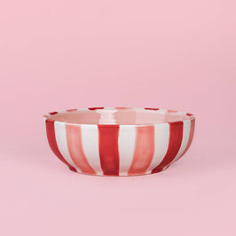 Ceramic Garlic Grater Plate - Medium Pink & Red - Sweetheart