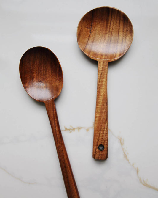 Teak Wood Long Handle Spoon