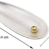 Silver Leaf-Shaped Copper Incense Holder – 5.5" x 2"
