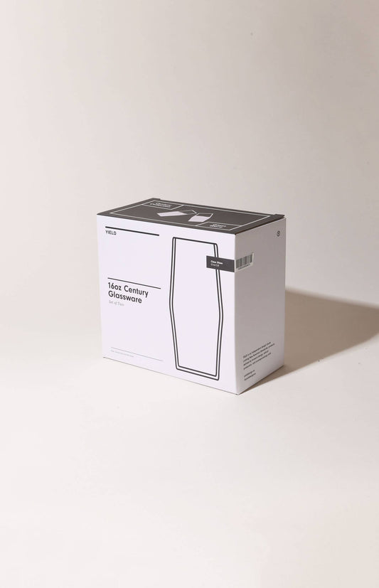 16 oz Century Amber Glass Set