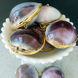 Purple Cowrie Trinket Pill Box, Coin Purse