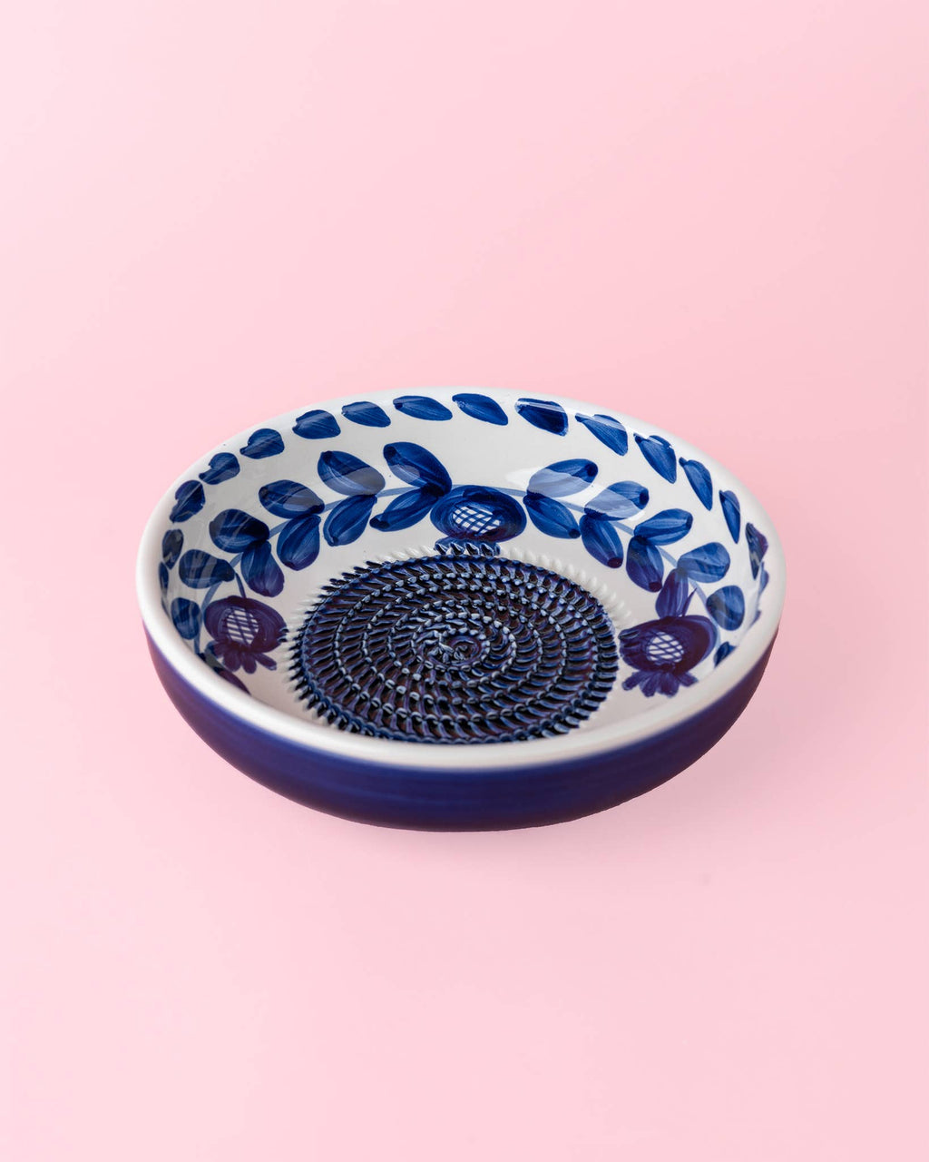 Blue Ceramic Garlic Grater Plate – Traditional Nerja