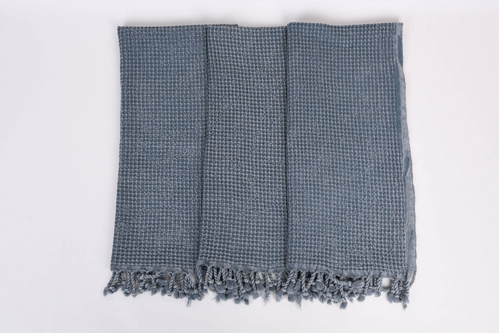 Organic Turkish Cotton Waffle Weave Hand Towel 20"x40"