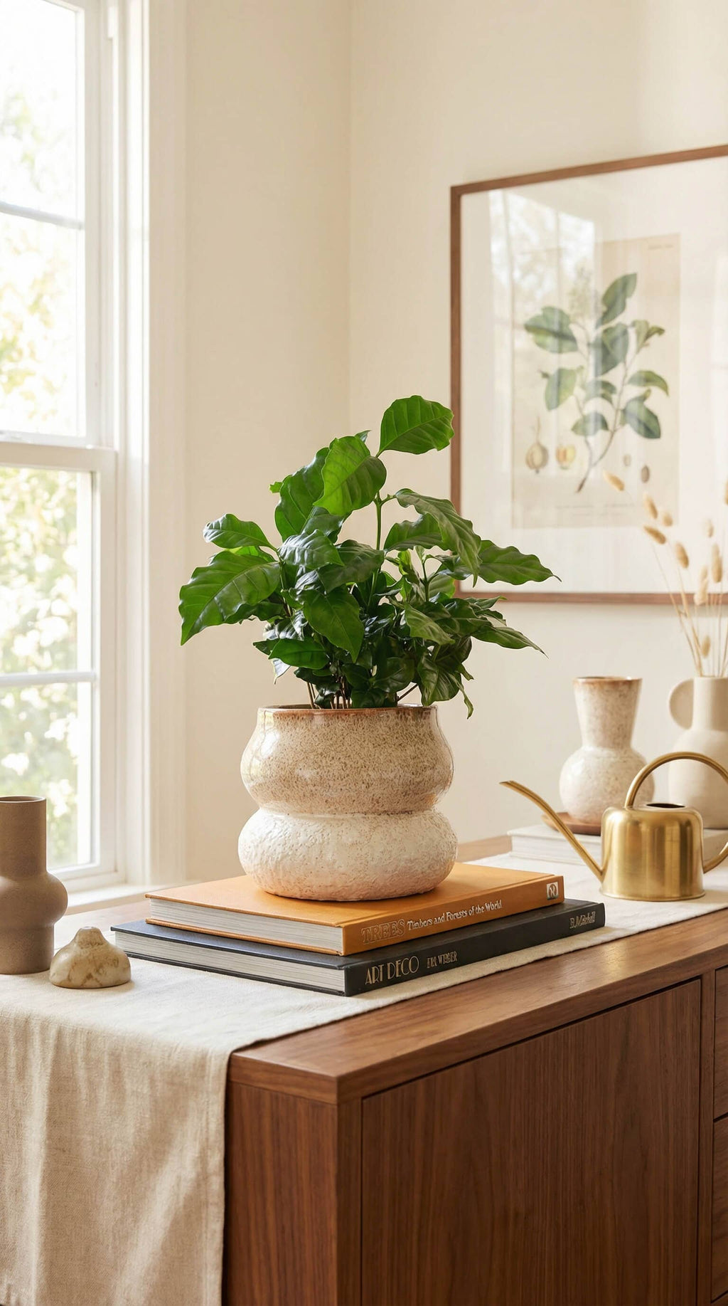 Ceramic Planter Pot, Stacked with Drainage - Noemi
